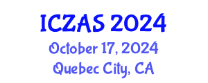 International Conference on Zoology and Animal Science (ICZAS) October 17, 2024 - Quebec City, Canada