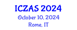 International Conference on Zoology and Animal Science (ICZAS) October 10, 2024 - Rome, Italy