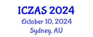 International Conference on Zoology and Animal Science (ICZAS) October 10, 2024 - Sydney, Australia