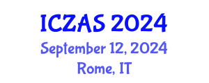 International Conference on Zoology and Animal Science (ICZAS) September 12, 2024 - Rome, Italy