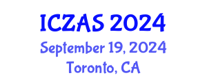 International Conference on Zoology and Animal Science (ICZAS) September 19, 2024 - Toronto, Canada