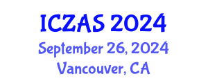 International Conference on Zoology and Animal Science (ICZAS) September 26, 2024 - Vancouver, Canada