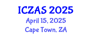 International Conference on Zoology and Animal Science (ICZAS) April 15, 2025 - Cape Town, South Africa