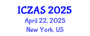 International Conference on Zoology and Animal Science (ICZAS) April 22, 2025 - New York, United States
