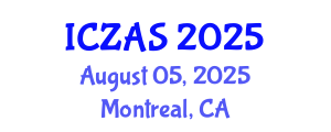 International Conference on Zoology and Animal Science (ICZAS) August 05, 2025 - Montreal, Canada