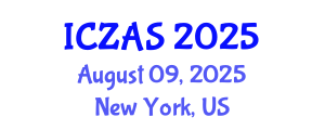 International Conference on Zoology and Animal Science (ICZAS) August 09, 2025 - New York, United States