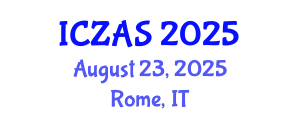 International Conference on Zoology and Animal Science (ICZAS) August 23, 2025 - Rome, Italy