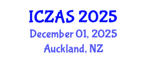 International Conference on Zoology and Animal Science (ICZAS) December 01, 2025 - Auckland, New Zealand
