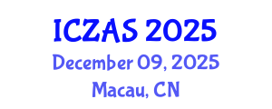 International Conference on Zoology and Animal Science (ICZAS) December 09, 2025 - Macau, China