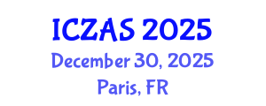 International Conference on Zoology and Animal Science (ICZAS) December 30, 2025 - Paris, France