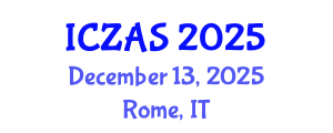 International Conference on Zoology and Animal Science (ICZAS) December 13, 2025 - Rome, Italy
