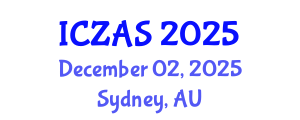 International Conference on Zoology and Animal Science (ICZAS) December 02, 2025 - Sydney, Australia