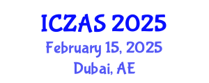 International Conference on Zoology and Animal Science (ICZAS) February 15, 2025 - Dubai, United Arab Emirates