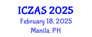 International Conference on Zoology and Animal Science (ICZAS) February 18, 2025 - Manila, Philippines