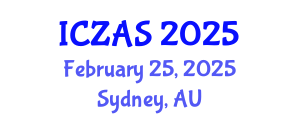 International Conference on Zoology and Animal Science (ICZAS) February 25, 2025 - Sydney, Australia