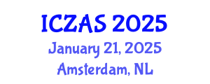 International Conference on Zoology and Animal Science (ICZAS) January 21, 2025 - Amsterdam, Netherlands