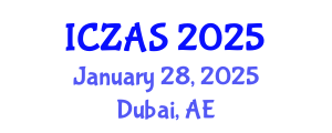 International Conference on Zoology and Animal Science (ICZAS) January 28, 2025 - Dubai, United Arab Emirates