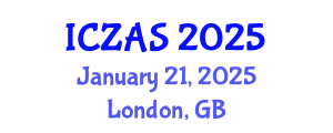 International Conference on Zoology and Animal Science (ICZAS) January 21, 2025 - London, United Kingdom