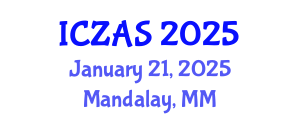 International Conference on Zoology and Animal Science (ICZAS) January 21, 2025 - Mandalay, Myanmar