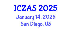 International Conference on Zoology and Animal Science (ICZAS) January 14, 2025 - San Diego, United States