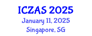 International Conference on Zoology and Animal Science (ICZAS) January 11, 2025 - Singapore, Singapore