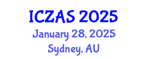 International Conference on Zoology and Animal Science (ICZAS) January 28, 2025 - Sydney, Australia