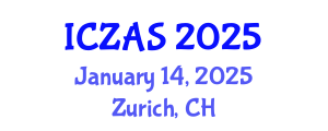International Conference on Zoology and Animal Science (ICZAS) January 14, 2025 - Zurich, Switzerland