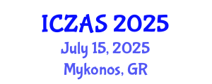 International Conference on Zoology and Animal Science (ICZAS) July 15, 2025 - Mykonos, Greece