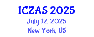 International Conference on Zoology and Animal Science (ICZAS) July 12, 2025 - New York, United States