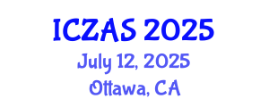 International Conference on Zoology and Animal Science (ICZAS) July 12, 2025 - Ottawa, Canada
