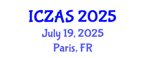 International Conference on Zoology and Animal Science (ICZAS) July 19, 2025 - Paris, France