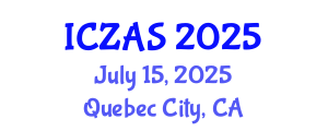 International Conference on Zoology and Animal Science (ICZAS) July 15, 2025 - Quebec City, Canada