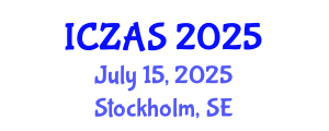 International Conference on Zoology and Animal Science (ICZAS) July 15, 2025 - Stockholm, Sweden