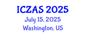 International Conference on Zoology and Animal Science (ICZAS) July 15, 2025 - Washington, United States
