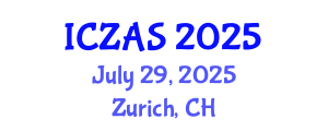 International Conference on Zoology and Animal Science (ICZAS) July 29, 2025 - Zurich, Switzerland