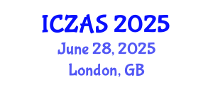 International Conference on Zoology and Animal Science (ICZAS) June 28, 2025 - London, United Kingdom