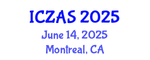 International Conference on Zoology and Animal Science (ICZAS) June 14, 2025 - Montreal, Canada
