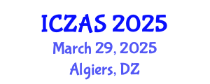 International Conference on Zoology and Animal Science (ICZAS) March 29, 2025 - Algiers, Algeria