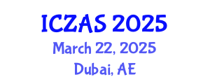 International Conference on Zoology and Animal Science (ICZAS) March 22, 2025 - Dubai, United Arab Emirates