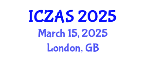 International Conference on Zoology and Animal Science (ICZAS) March 15, 2025 - London, United Kingdom