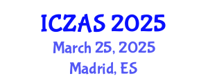 International Conference on Zoology and Animal Science (ICZAS) March 25, 2025 - Madrid, Spain