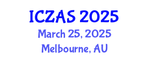 International Conference on Zoology and Animal Science (ICZAS) March 25, 2025 - Melbourne, Australia