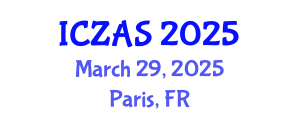 International Conference on Zoology and Animal Science (ICZAS) March 29, 2025 - Paris, France