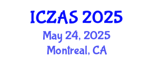 International Conference on Zoology and Animal Science (ICZAS) May 24, 2025 - Montreal, Canada