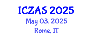 International Conference on Zoology and Animal Science (ICZAS) May 03, 2025 - Rome, Italy