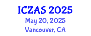 International Conference on Zoology and Animal Science (ICZAS) May 20, 2025 - Vancouver, Canada