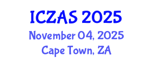 International Conference on Zoology and Animal Science (ICZAS) November 04, 2025 - Cape Town, South Africa