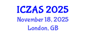International Conference on Zoology and Animal Science (ICZAS) November 18, 2025 - London, United Kingdom