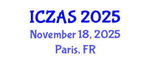 International Conference on Zoology and Animal Science (ICZAS) November 18, 2025 - Paris, France