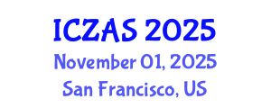 International Conference on Zoology and Animal Science (ICZAS) November 01, 2025 - San Francisco, United States